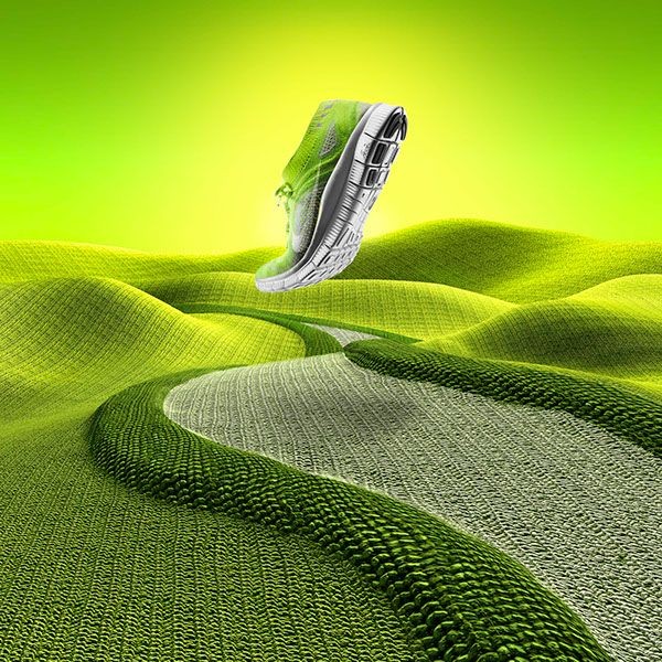 running shoes, athletic sneakers, sport shoes, running trainers, performance footwear, product launch, brand awareness, minimalist, editorial, energetic, fresh, green, neutral